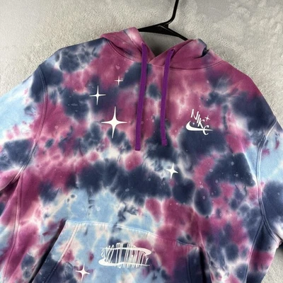 Nike Hoodie Sweatshirt Mens Large Spacewave Purple Blue Cosmic Tie Dye Galaxy - Image 1 of 4