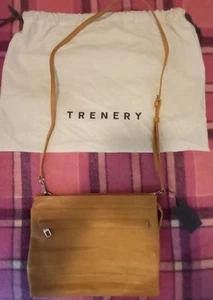 TRENERY Beautiful Antique Yellow Stitch Crossbody Bag New $228.00 Leather - Picture 1 of 10
