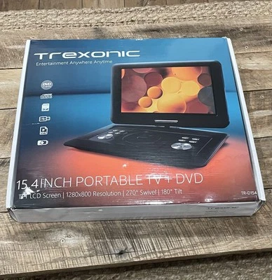 Trexonic TR-D154 15.4" Portable Tv + Dvd Player Tft-Lcd Screen & Usb/Sd/Av RED - Image 1 of 4