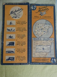 Carte michelin 47 madrid valencia  1942 2 - Imagen 1 de 1