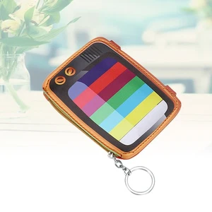 1PC Cartoon PU Coin Purse Mini Lovely Zipper Wallet Key Bag with Key Chain Ring - Imagen 1 de 11