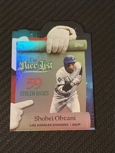 2025 Topps Holiday Shohei Ohtani #MNL-2 Nice List 59 Stolen Bases LA Dodgers - Picture 1 of 3