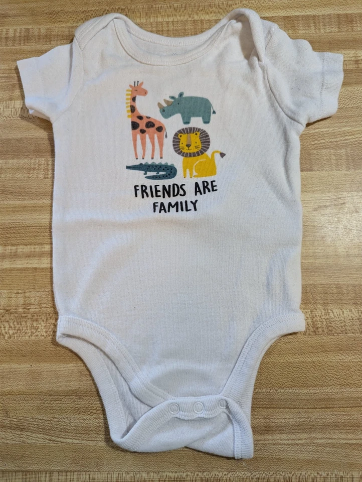Koala Baby Boy 6-9 Months 100 Percent Cotton White Friends Are Family Bodysuit - Image 1 of 1