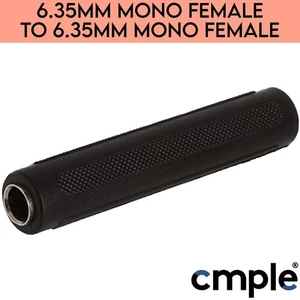 6.35mm to 6.35mm Coupler Adapter 1/4" to 1/4" Jack Splitter Mono Audio Connector - Picture 1 of 3