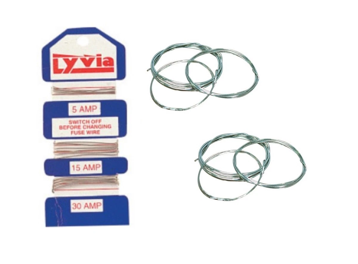 British Fuse Cartridge Set Merriway Fuse Wire Kit – 5, 15, 30 Amp ...