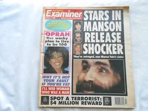 NATIONAL EXAMINER-OCTOBER 5,1993 CHARLIE MANSON - Imagen 1 de 2