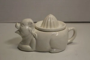 Vintage Japan Ceramic Pig Shaped 2 Piece Citrus Reamer Juicer - Picture 1 of 14
