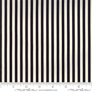 Essential Stripes Black Fabric 8652-79 by Moda Fabrics 1 yard - Picture 1 of 1