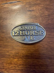 Genesee Beer Brewing 12 Horse Ale NY New York 1980s NOS Vintage Belt Buckle - Picture 1 of 12