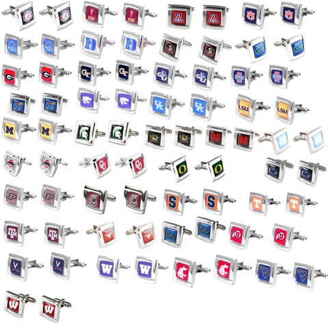 cufflinks square wedding grooms gift set NCAA PICK YOUR TEAM Cover