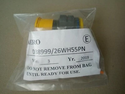 AERO D38999 / 26WH55PN CIRCULAR MIL-SPEC CONNECTOR PLUG With CONTACTS - Image 1 of 3