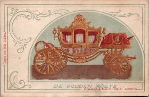 Carte postale vintage famille royale néerlandaise The Gouden Koets B193
