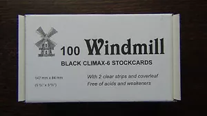 2 or 3 strip Windmill quality stockcards - approval cards with counterfoil - Picture 1 of 7