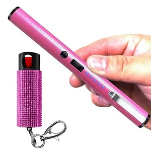 FIGHTSENSE Tactical High Power Stun Gun for Self Defense Pepper Spray Combo Pack - Picture 1 of 56