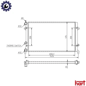 RADIATOR ENGINE COOLING 611 862 FOR VW CBPA/CKJA 2.0L CFNA/CLRA 1.6L 4cyl 2.5L - Picture 1 of 11