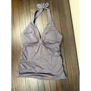 Athleta Serendipity Grey Halter Tankini Medium Tall  - Picture 1 of 4