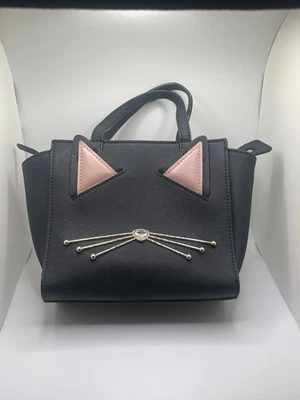 RARE Kate Spade Black Cat Mini Hayden Jazz Things Up Crossbody Bag Satchel - Image 1 of 4