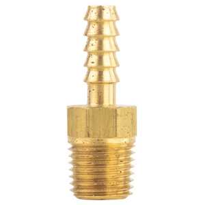 Brass Hose Barb 1/4" Male NPT for 1/4" ID Hoses Barbed Fitting Air Fuel Water - Picture 1 of 6