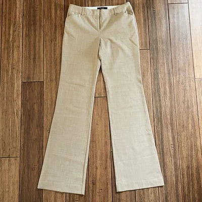 Body by Victoria Christie Fit Dress Pants 6 Tall Tan Wide Leg Career Office Chic - Image 1 of 4