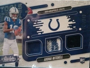 Panini Absolute 2024, Tools of the Trade Triple Adonai Mitchell #TOTT-AML 249 RC - Imagen 1 de 2