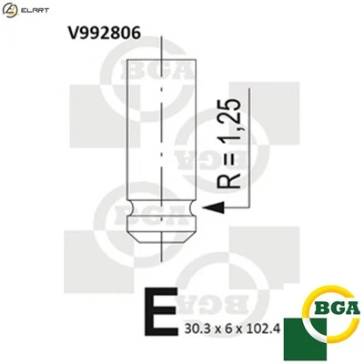 4x INTAKE VALVE V992806 FOR DAEWOO LANOS/SENS CIELO NEXIA ESPERO REZZO TACUMA - Image 1 of 4