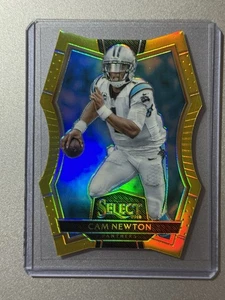 Cam Newton Carolina Panthers Panini Select NFL 2016 DIE-CUT GOLD PRIZM SSP /10 - Picture 1 of 9