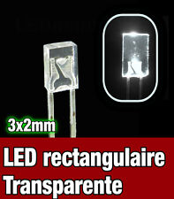 325BL/100# LED rectangulaire 3x2 Blanche 100pcs - Rectangular LED White