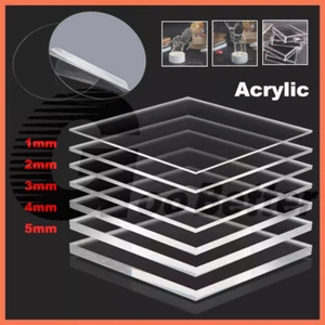 Clear Acrylics Perspex Sheet 3pcs 223mm x 42mm x 3mm - Picture 1 of 10