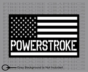 Ford F-250 F-350 Powerstroke Superduty Truck American flag diesel sticker decal - Picture 1 of 2