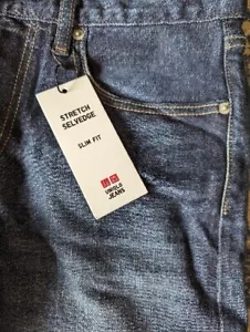 Uniqlo Slim Fit Selvedge Jeans 30x27 New W Tag vintage release - Picture 1 of 5