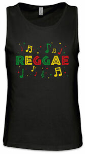 Rasta Reggae Notes Męski Tank Top Babylon Jamajka Afryka Rastafari Etiopia