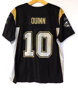 CLEVELAND BROWNS #10 Brady QUINN Glitter JERSEY NFL Black Reebok WOMEN'S LARGE - Picture 1 of 9