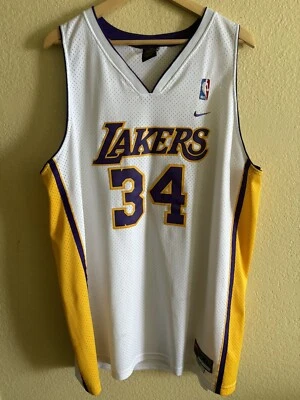 Auténtica camiseta Nike Shaquille O’Neal #34 Los Angeles Lakers blanca talla 2XL DE COLECCIÓN Foto 1 de 4