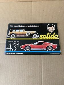 Solido 1968 Catalogue With Price List Also Tekno/Jetex/Sets Etc. Vintage Item