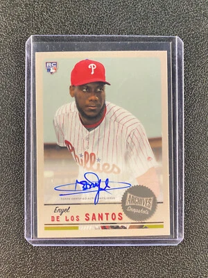 2019 Topps Archives Snapshots Enyel De Los Santos Auto RC Phillies - Image 1 of 2