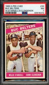 1966 TOPPS OPC O PEE CHEE 99 Buc Belters WILLIE STARGELL Donn Clendenon PSA 7 NM - Picture 1 of 2