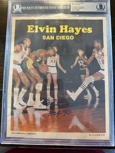 Elvin Hayes RC 1970 Topps Poster Auto "HOF" Ins BAS Auto Grade 10 Slabbed - Bild 1 von 2