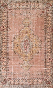 Distressed Wool Sparta Turkish Area Rug 5x9 Handmade for Bedroom - Picture 1 of 20