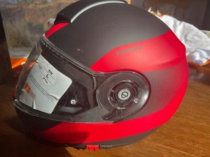 Neuwertiger Motorradklapphelm Schuberth C3 PRO rot/schwarz Größe L - Bild 1 von 6