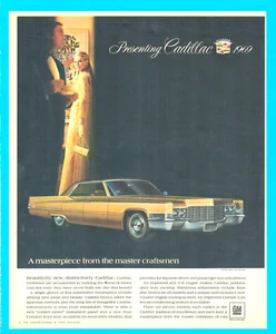 1969 model CADILLAC GM V-8 engine PRINT AD from a 1968 magazine - Picture 1 of 3