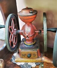 Enterprise Coffee Mill Grinder No 3 Original Paint Working Double Wheel 