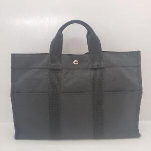 Hermès Hermes Tote/Shopper Bag Yale Line PM Nylon Canvas Handbag Unisex Green