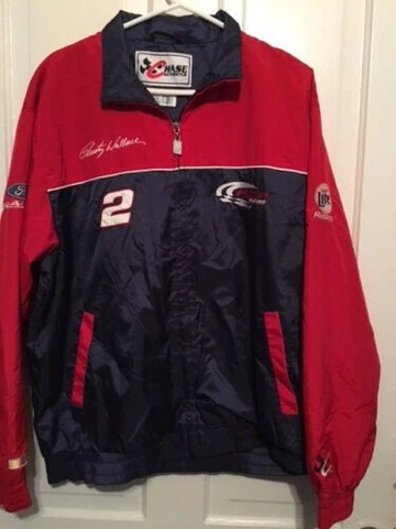 RUSTY WALLACE SIZE MEDIUM CHASE NYLON JACKET **NICE** Cover