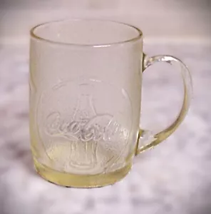 Vintage Frosted COCA-COLA Beverage Coffee Tea Mug with Embossed Bottle Pattern - Picture 1 of 4