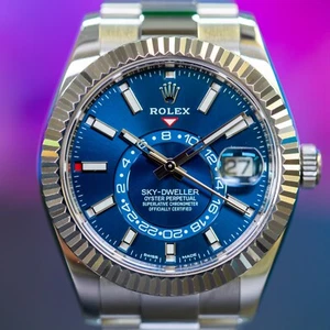 Rolex Sky-Dweller Blue Dial Oyster With Box & Papers Ref 326934 - Picture 1 of 11