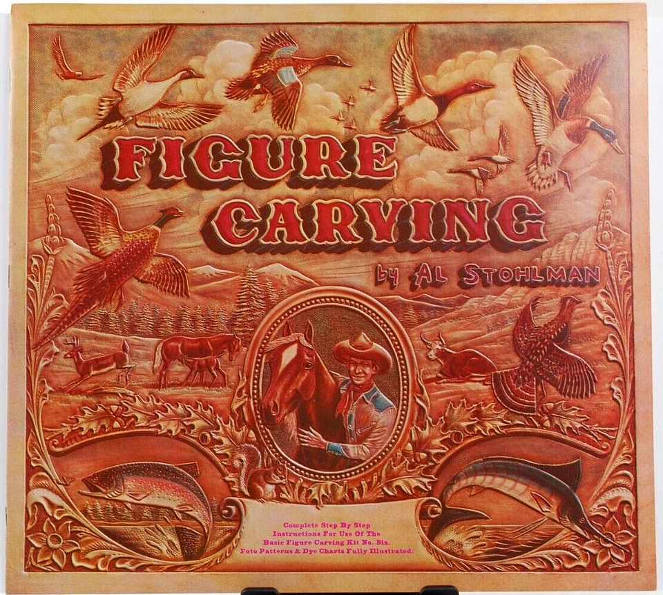 Al Stohlman Craftool 人物雕刻 1953 年皮革雕刻书 1953 年 — 第 1/4 张图片