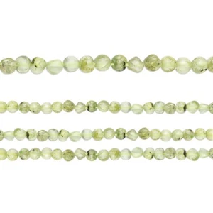 Bead, Natural Peridot 2-3mm Hand Cut Round Gemstone Beads 14" Strand - Picture 1 of 3
