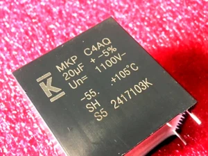 2pz Condensatore MKP alta tensione KEMET 20uf 1100v 5% 1,1kv - Foto 1 di 5
