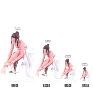 Bailarina de ballet 1:24 con cordones atados por Irala modelo a color pintado de varios tamaños - Imagen 1 de 22