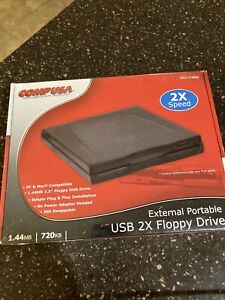 External Portable 1.44MB 720KB USB 2X 3.5" Floppy Drive PC & Mac Compatible